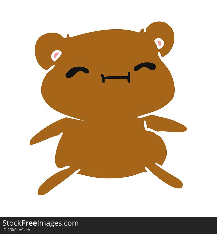 cartoon illustration kawaii cute teddy bear. cartoon illustration kawaii cute teddy bear