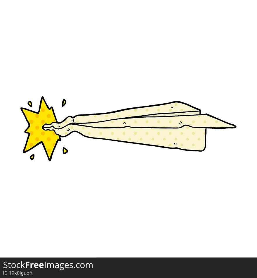 cartoon paper airplane. cartoon paper airplane