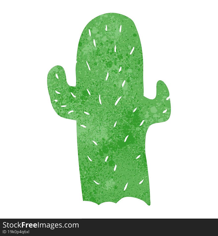 retro cartoon cactus