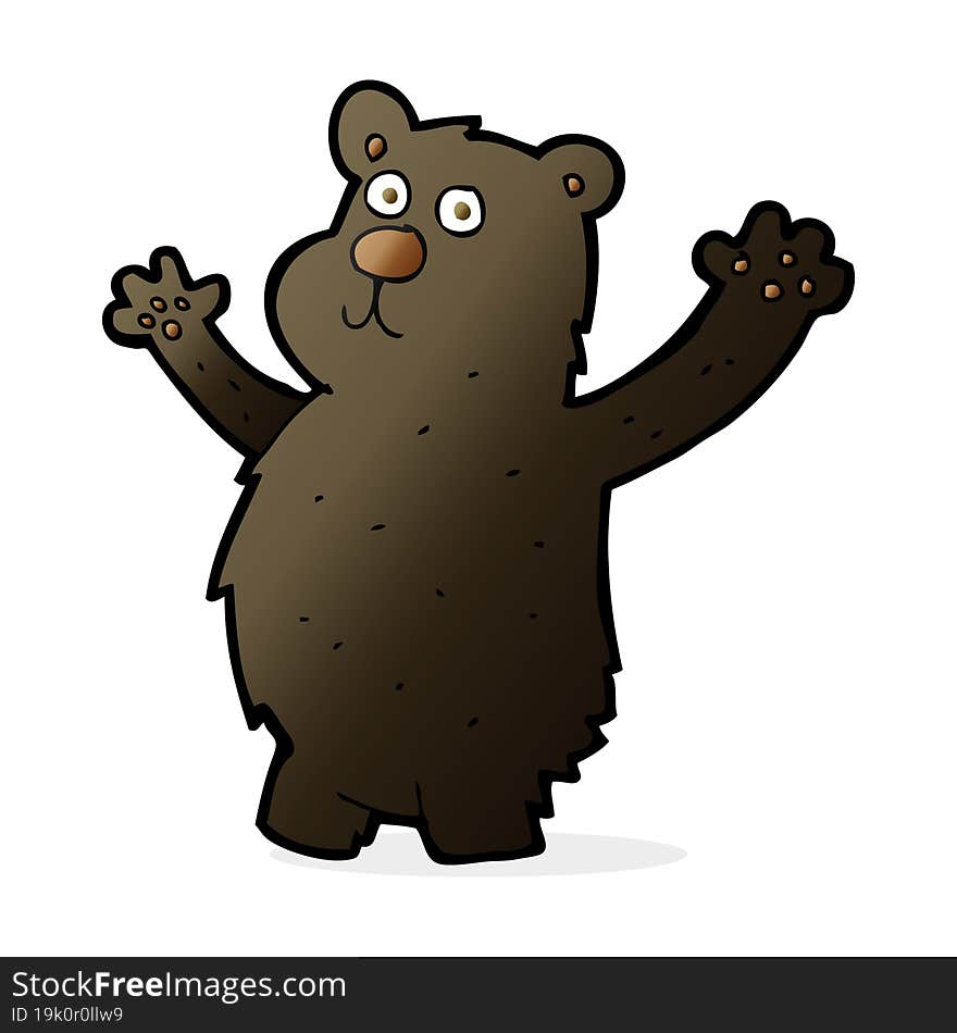 cartoon funny black bear