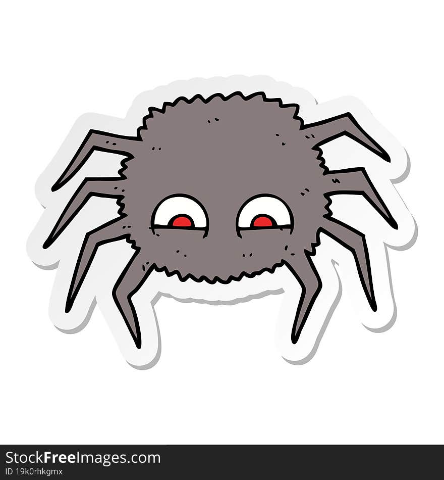 sticker of a cartoon spider