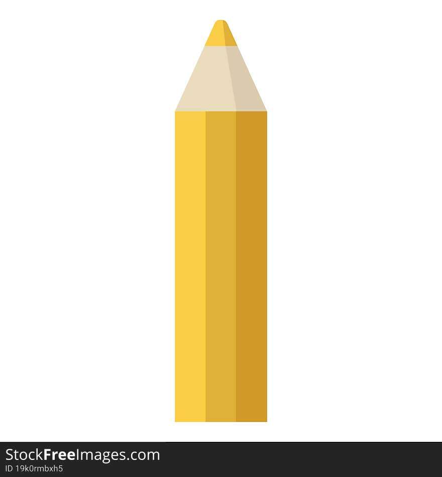 orange coloring pencil graphic icon