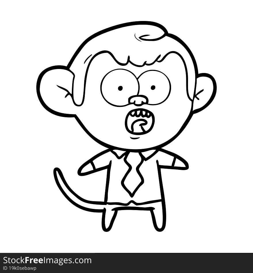 cartoon monkey businessman. cartoon monkey businessman