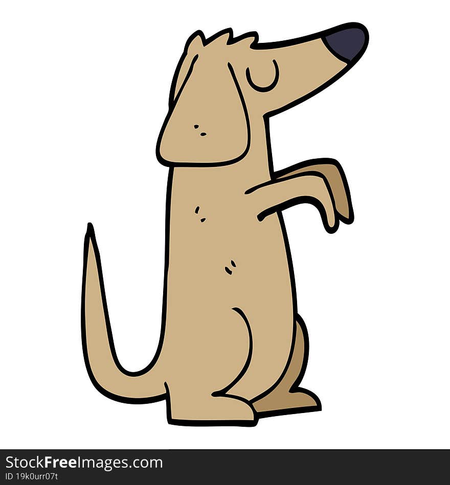 cartoon doodle dog