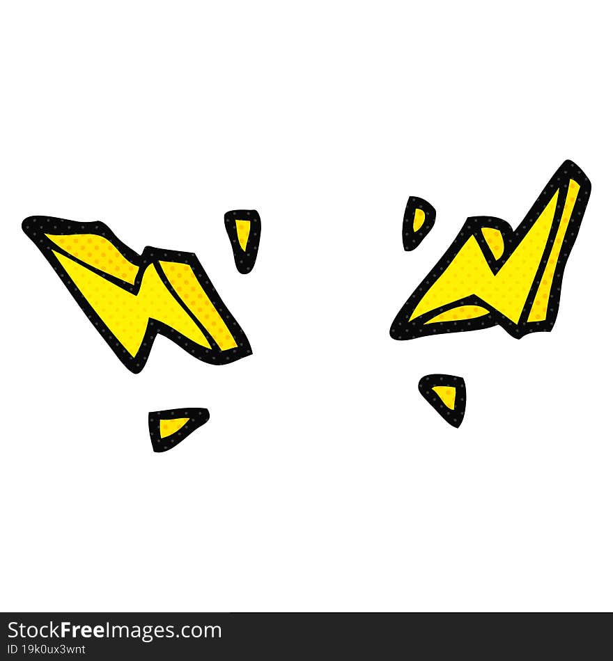 Cartoon Decorative Doodle Lightning Bolts