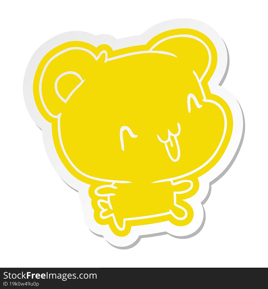 cartoon sticker kawaii cute happy bear