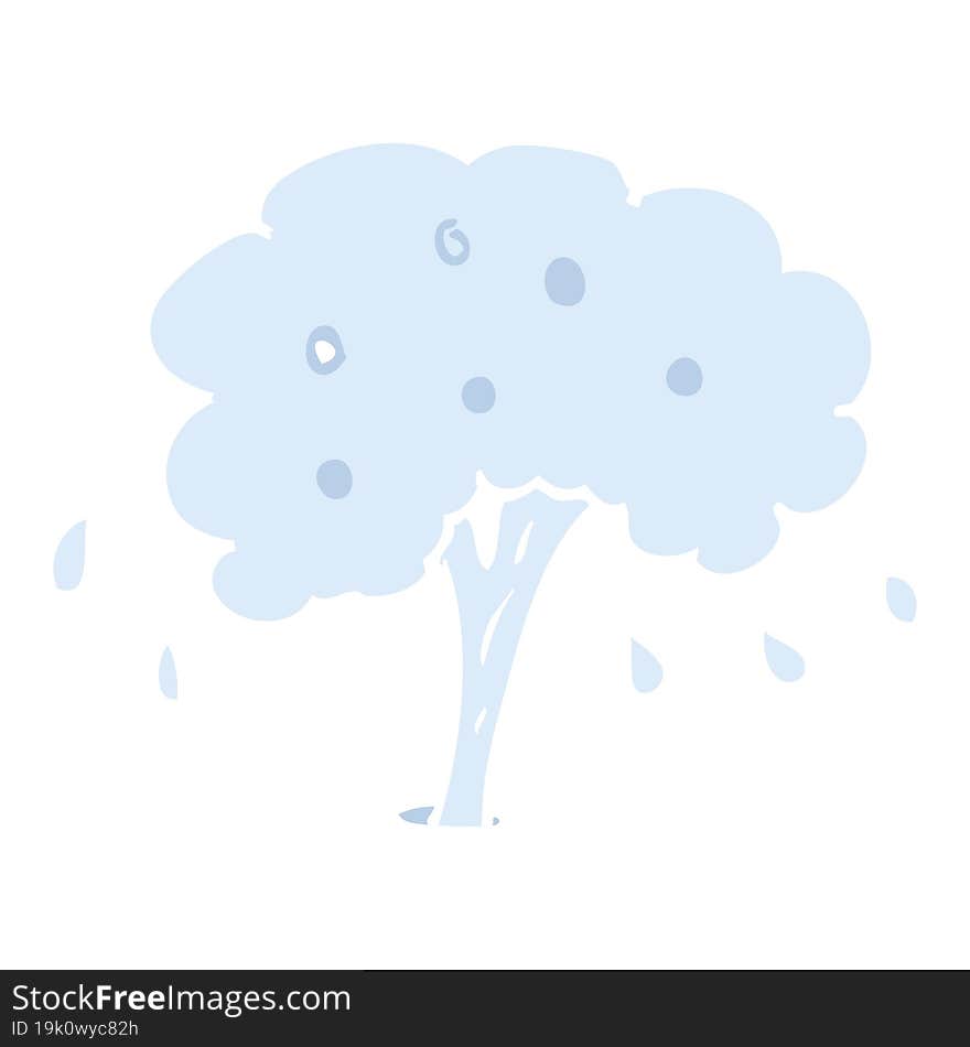 flat color illustration of a cartoon water spout