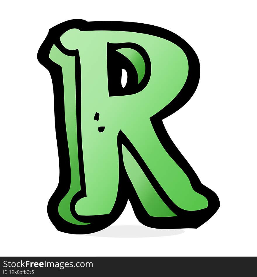 Cartoon Letter R