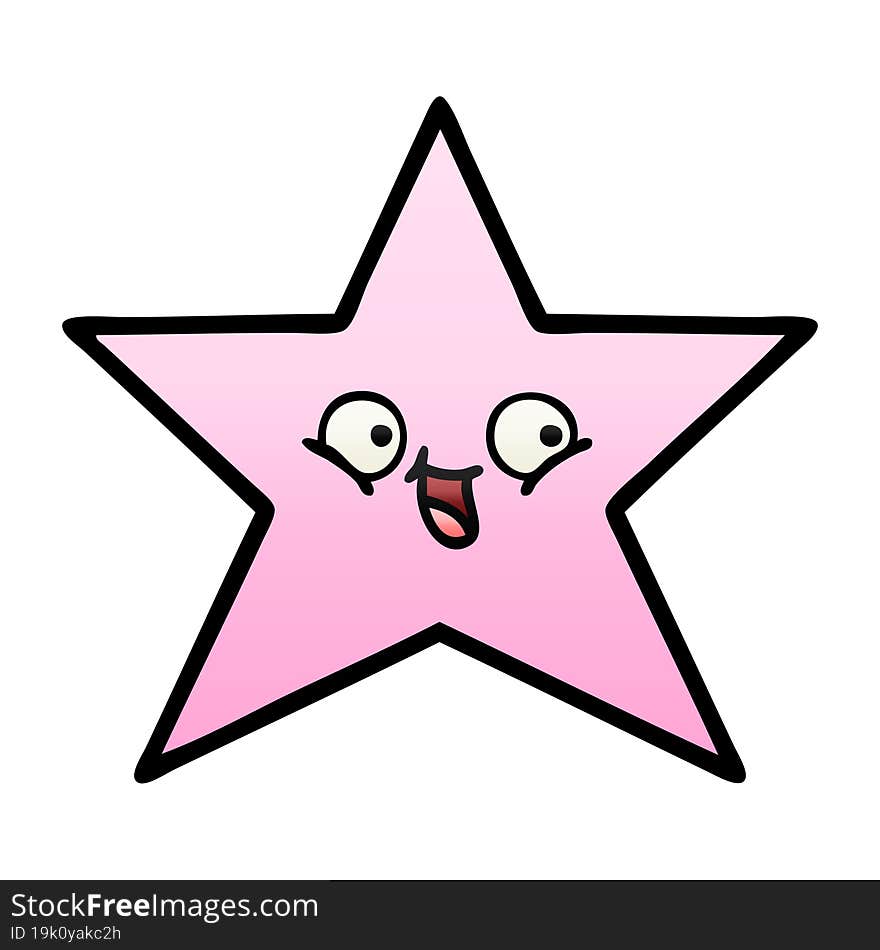 gradient shaded cartoon star fish