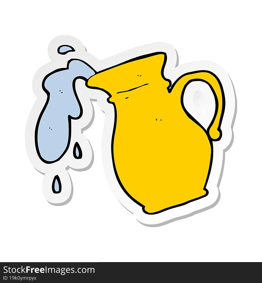 sticker of a cartoon water jug