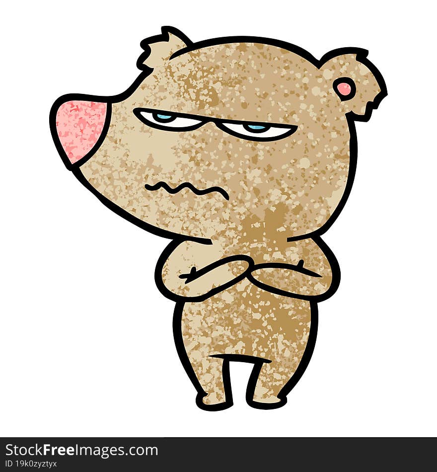 angry bear cartoon. angry bear cartoon