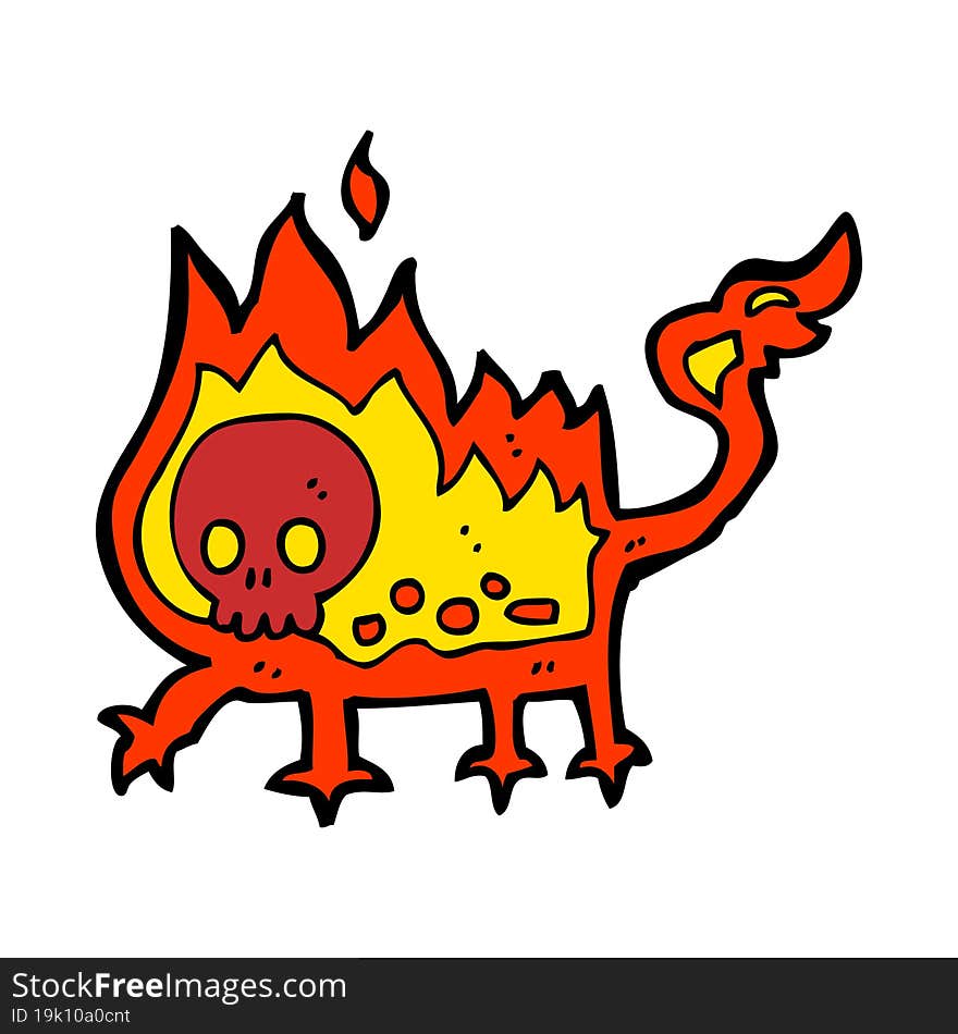 Cartoon Little Fire Demon