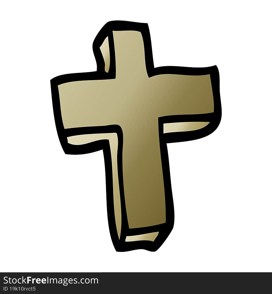 cartoon doodle wood cross