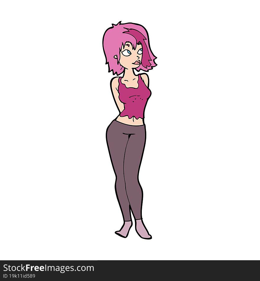 Cartoon Attractive Girl