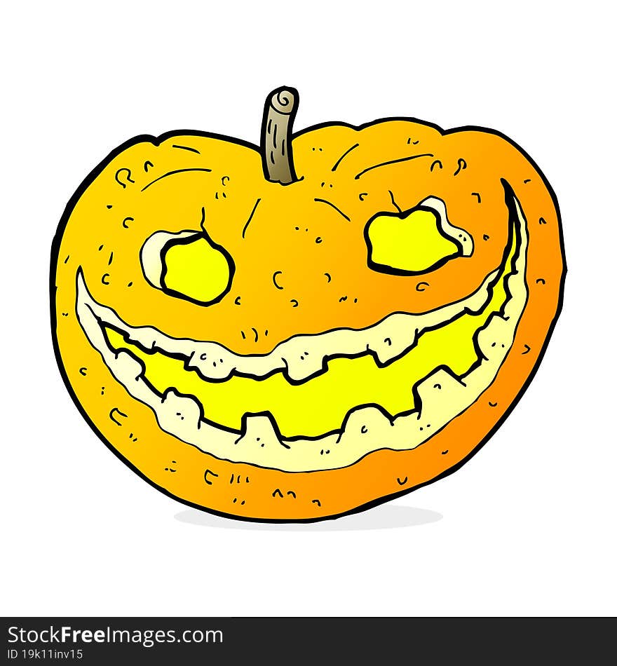 cartoon spooky pumpkin