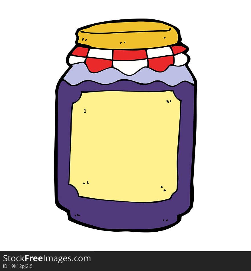 cartoon jar of jam