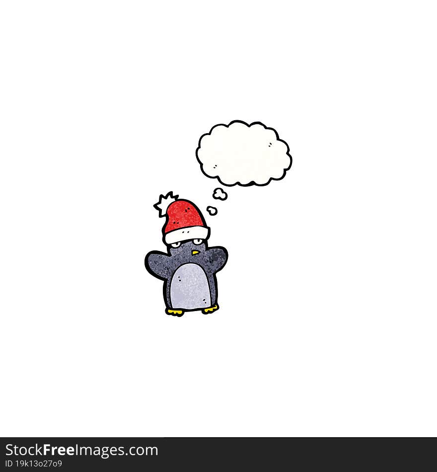 cartoon funny christmas penguin