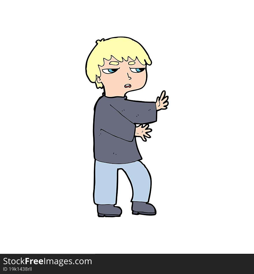 cartoon man gesturing