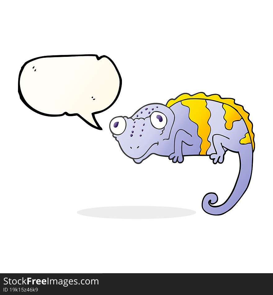 speech bubble cartoon chameleon