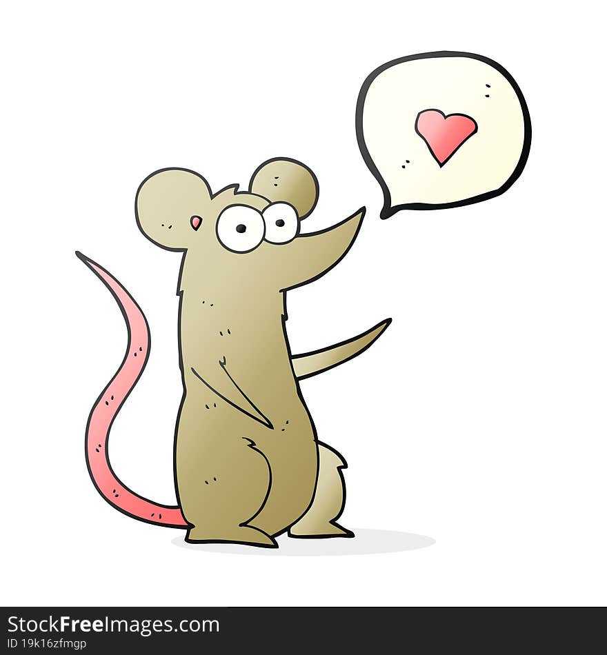 cartoon mouse in love