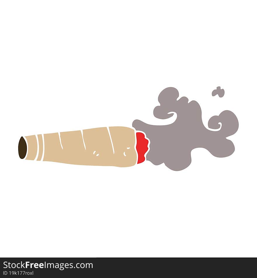 Cartoon Doodle Smoking Cigar