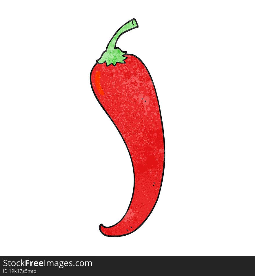 Textured Cartoon Chilli Pepper