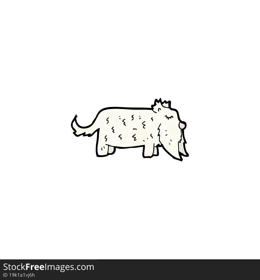 cartoon white terrier