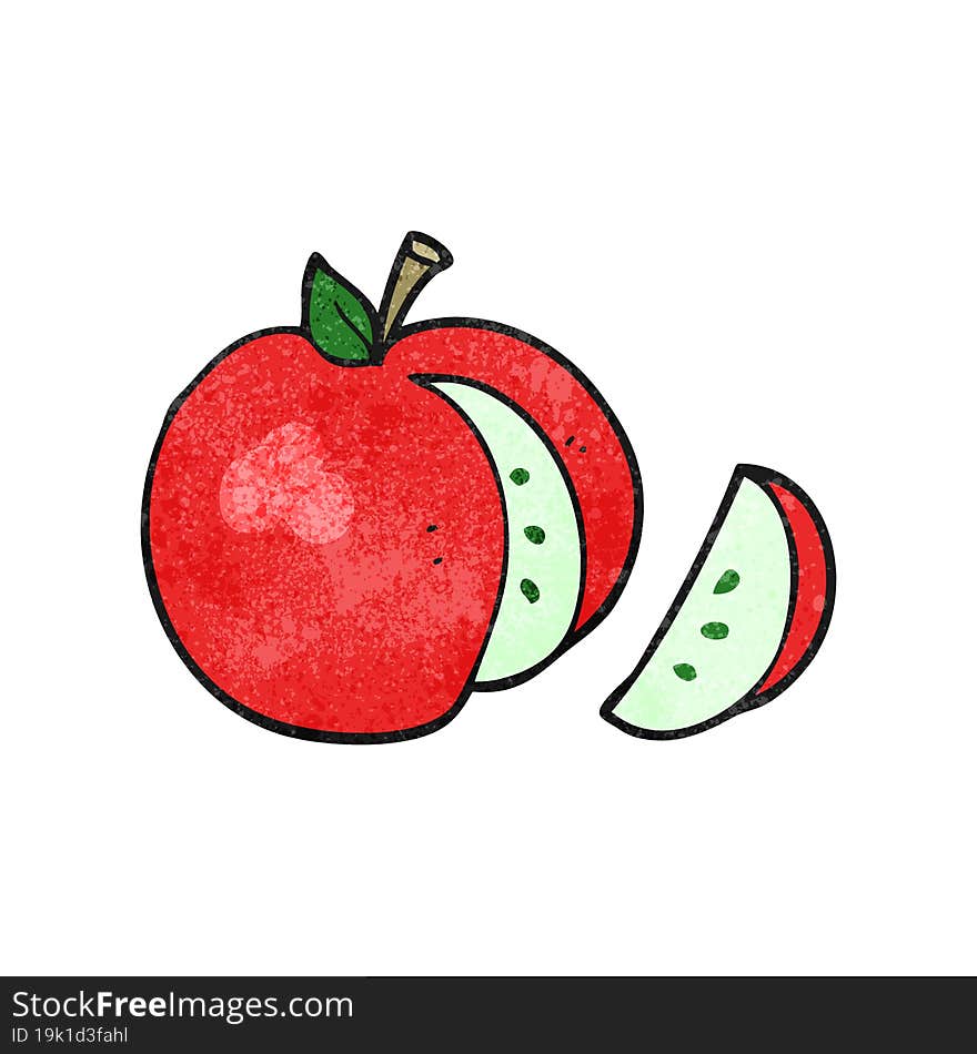 textured cartoon apple