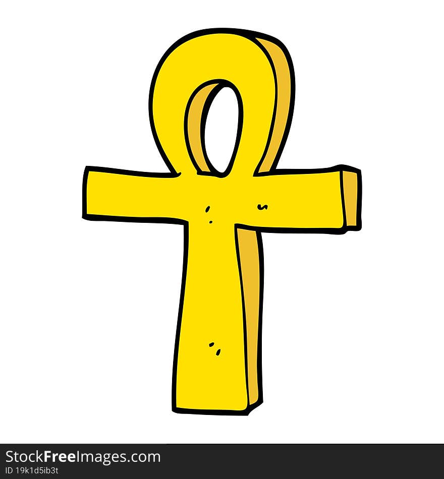 cartoon doodle of an ankh