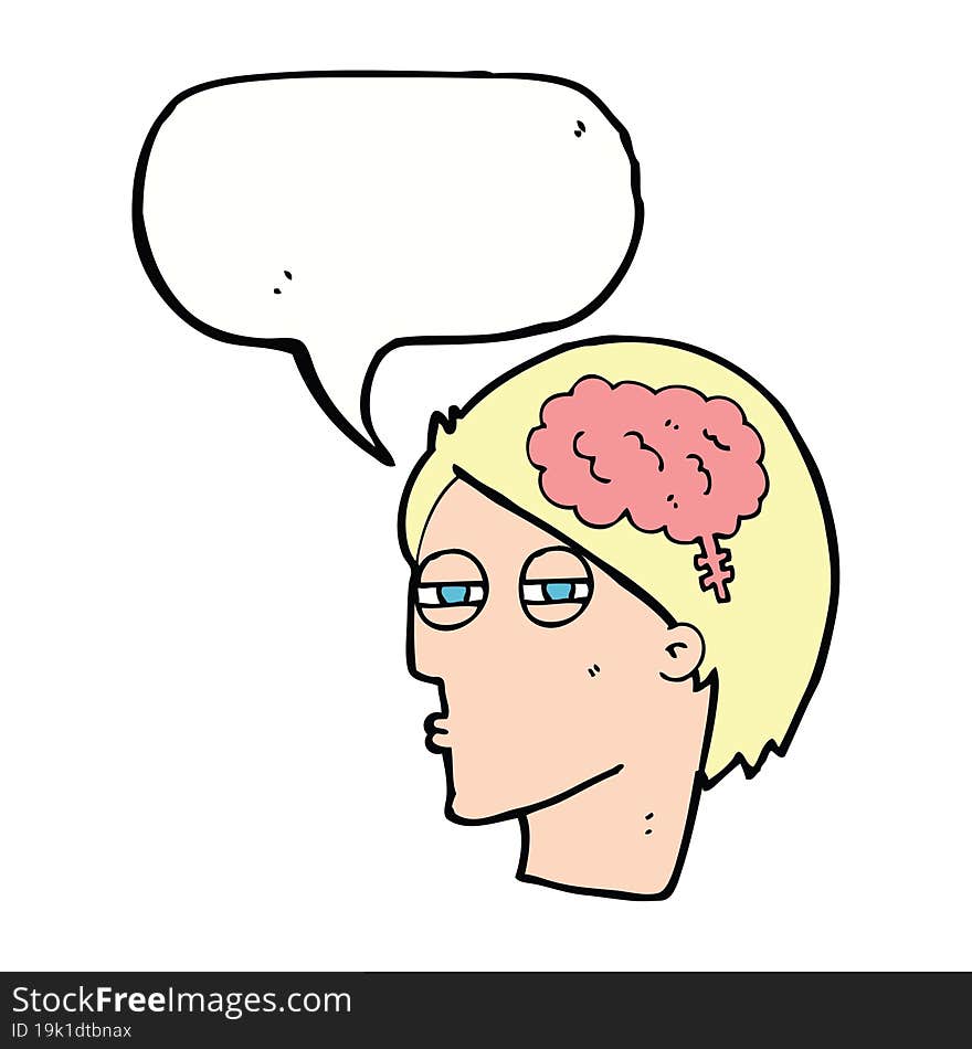 cartoon man thinking carefully with speech bubble