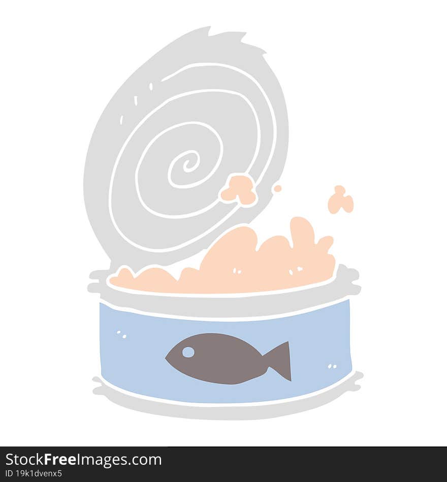 Flat Color Style Cartoon Canned Food