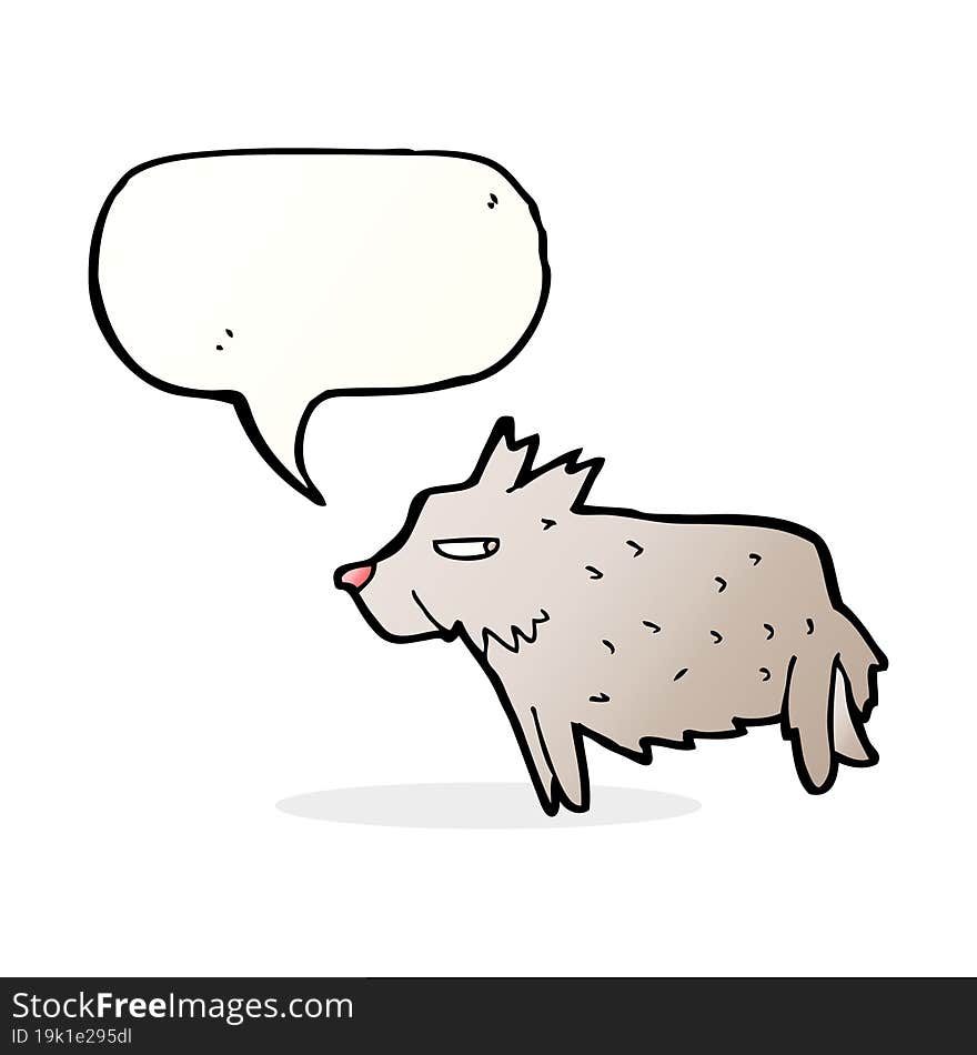 cartoon terrier with speech bubble