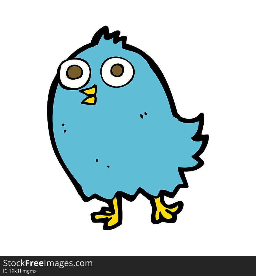 cartoon happy bird