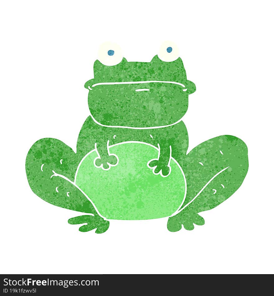 retro cartoon frog