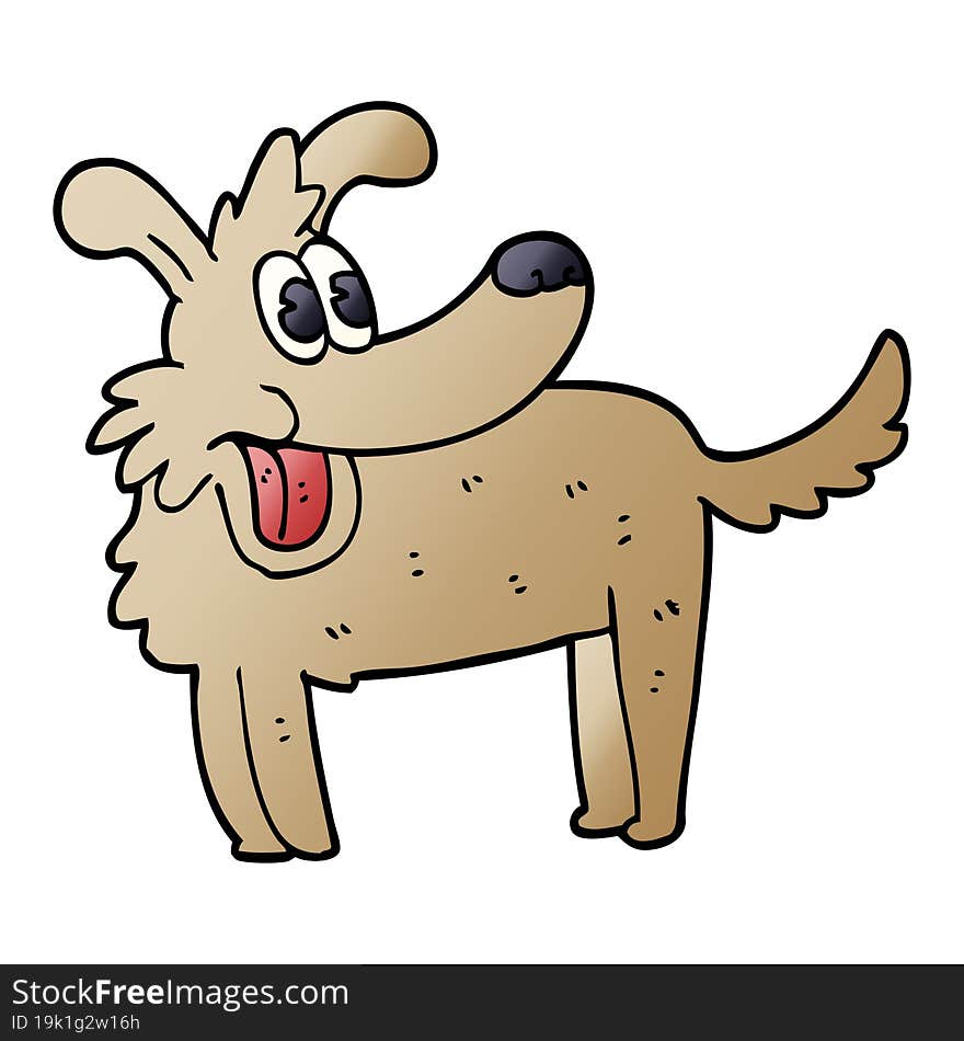 cartoon doodle happy dog