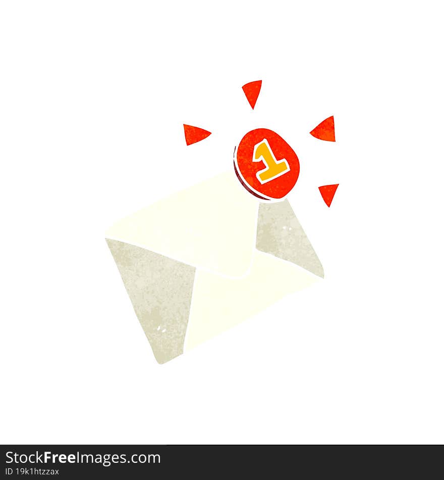 retro cartoon email message