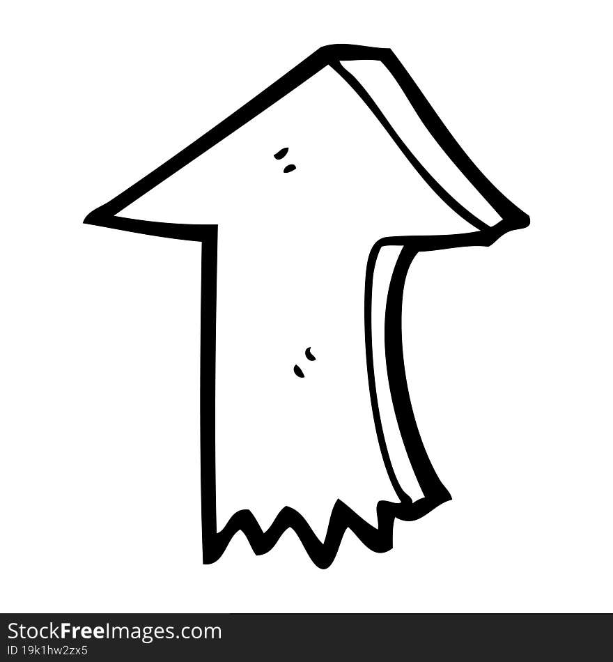 cartoon pointing arrow