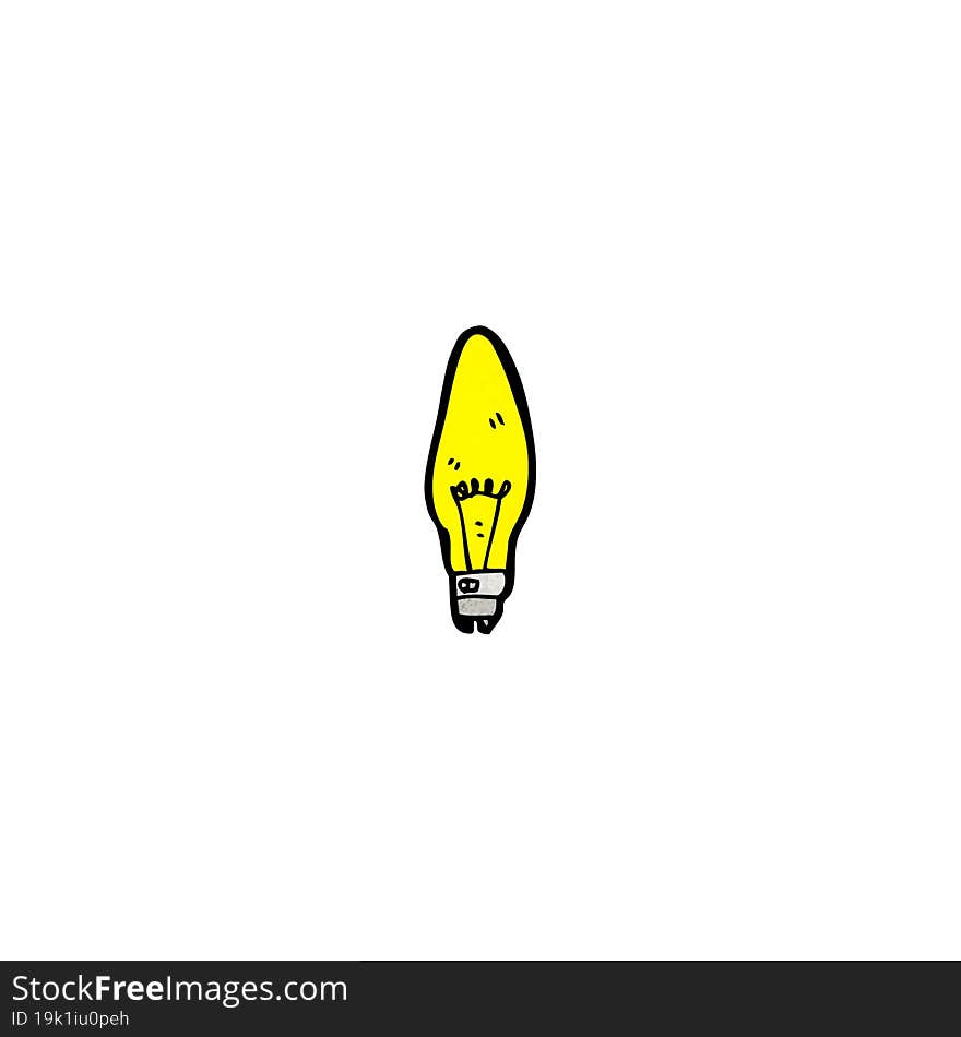 cartoon electric light bulb