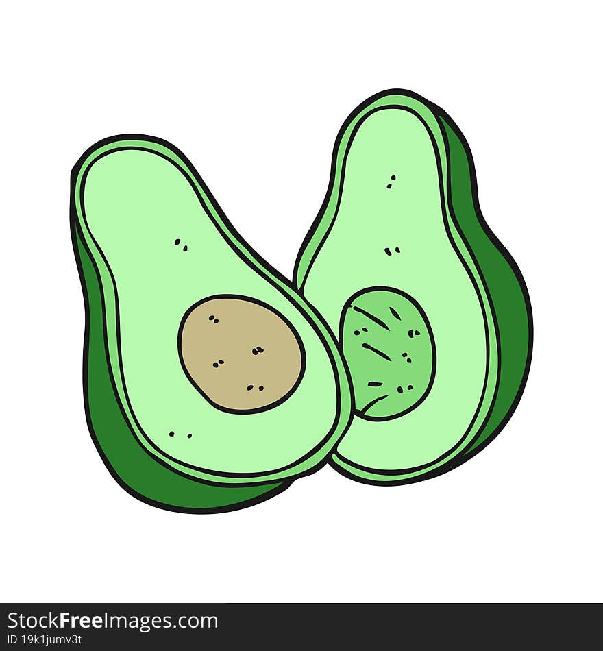 cartoon avocado