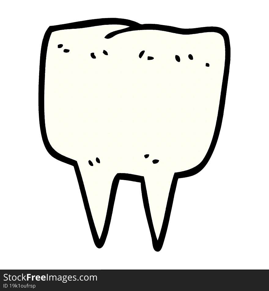 cartoon doodle tooth