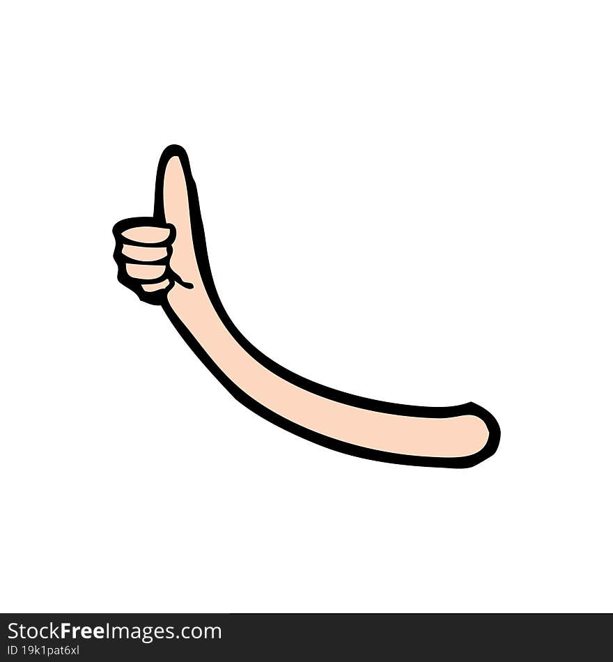 cartoon arm gesture