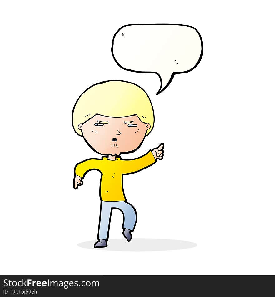 cartoon annoyed man with speech bubble