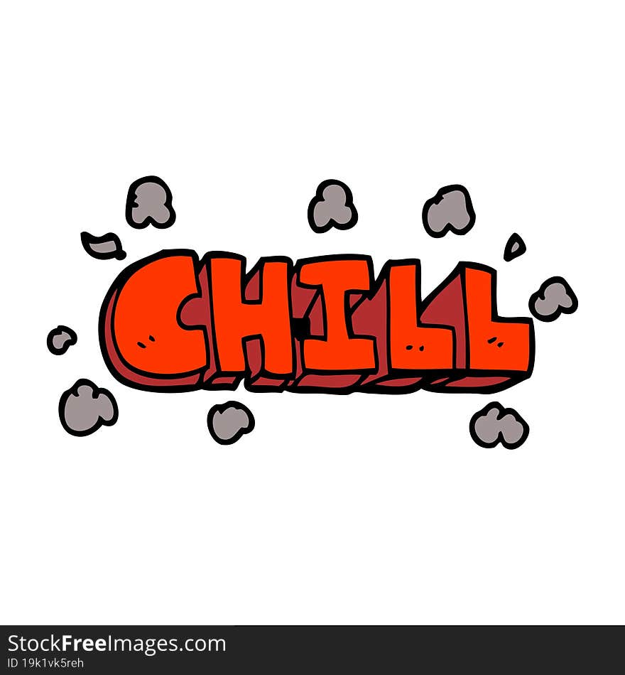 Cartoon Doodle Chill Symbol