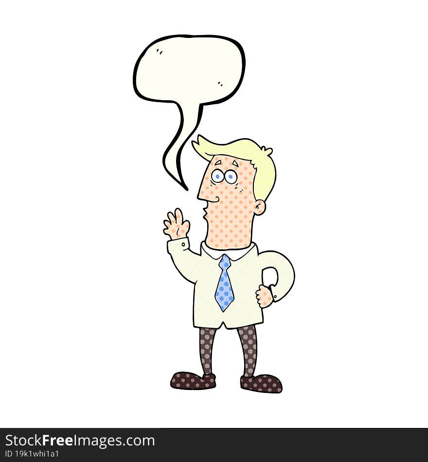 comic book speech bubble cartoon businessman