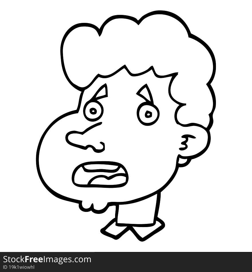 Cartoon Shocked Man