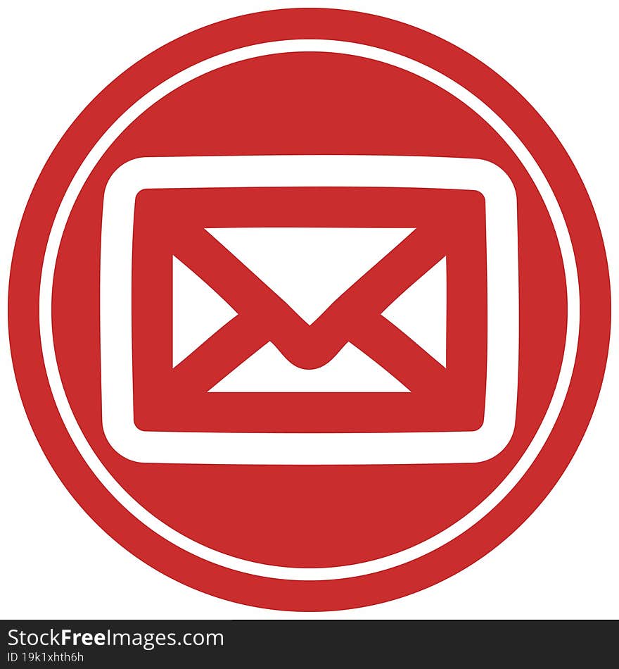 Envelope Letter Circular Icon