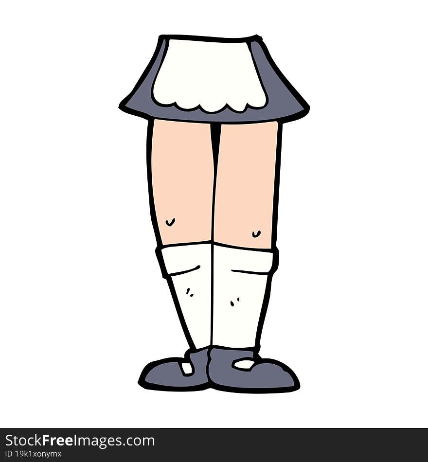 cartoon female legs