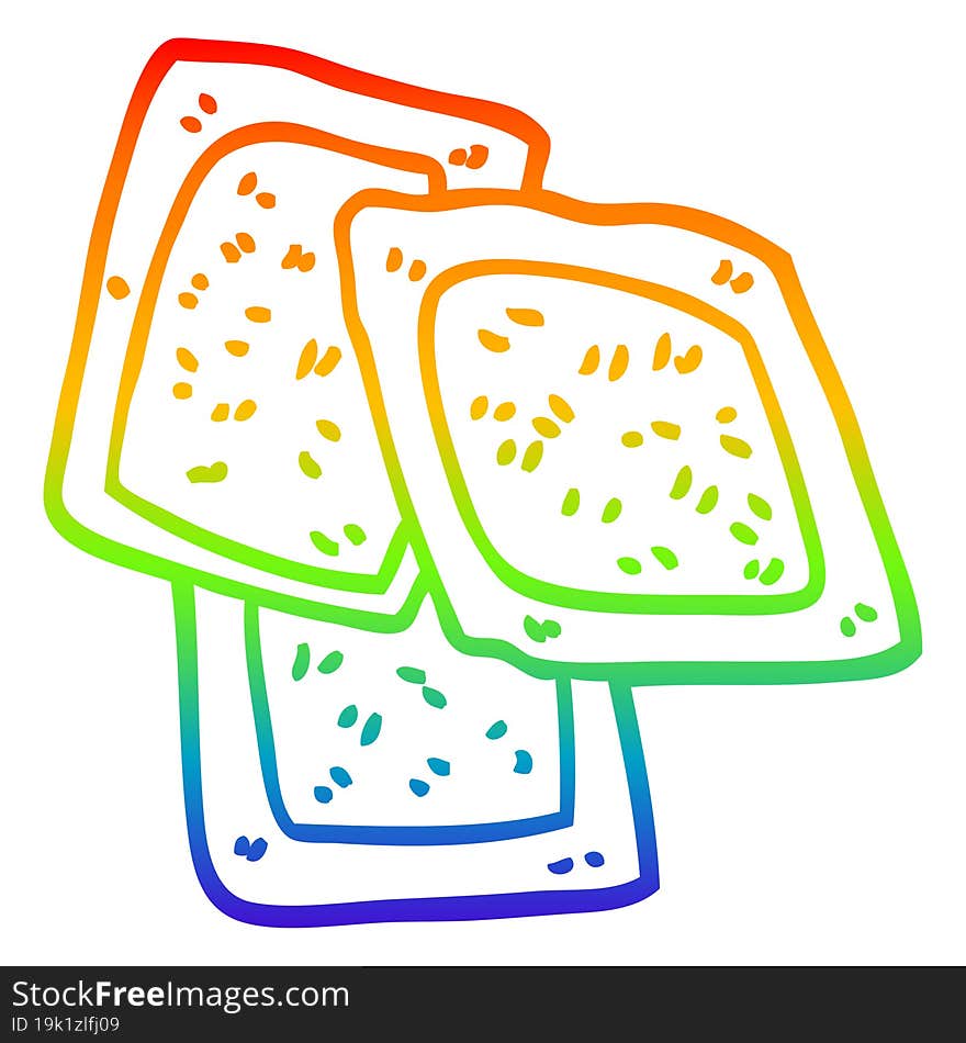 rainbow gradient line drawing cartoon green tea