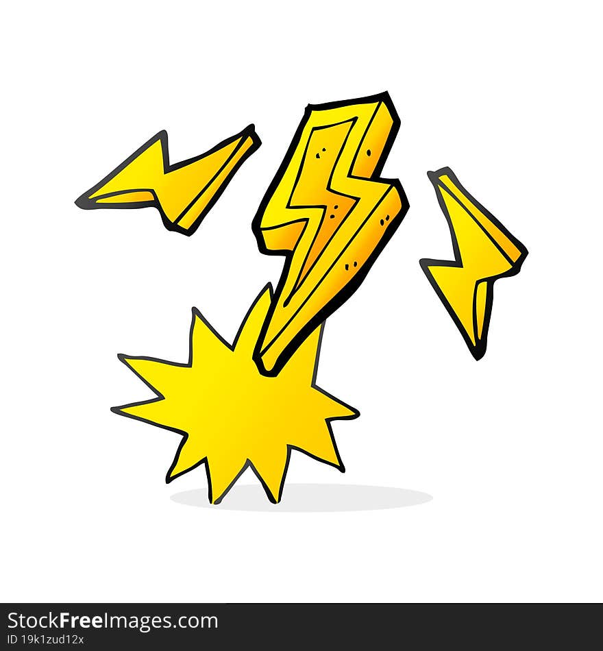 cartoon lightning bolt doodle