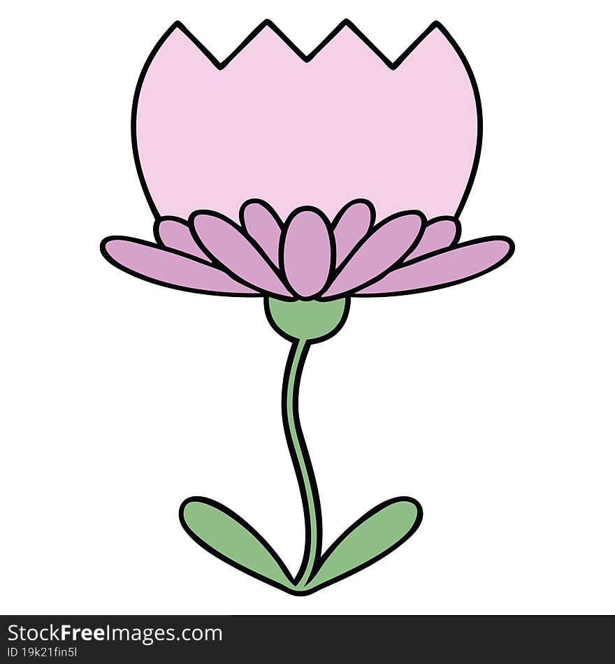 cute cartoon of a flower. cute cartoon of a flower